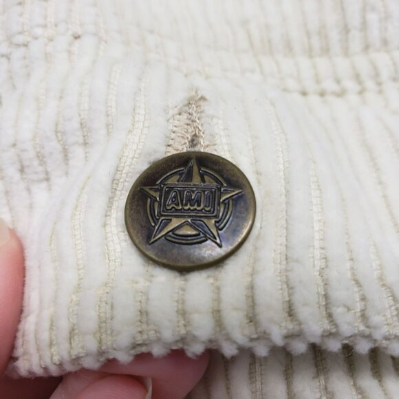 Vintage Y2K AMI Cream Corduroy Western Vest Womens XL - Picture 4 of 9